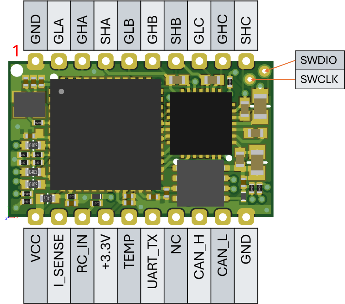 Flux Core ESC pinout diagram