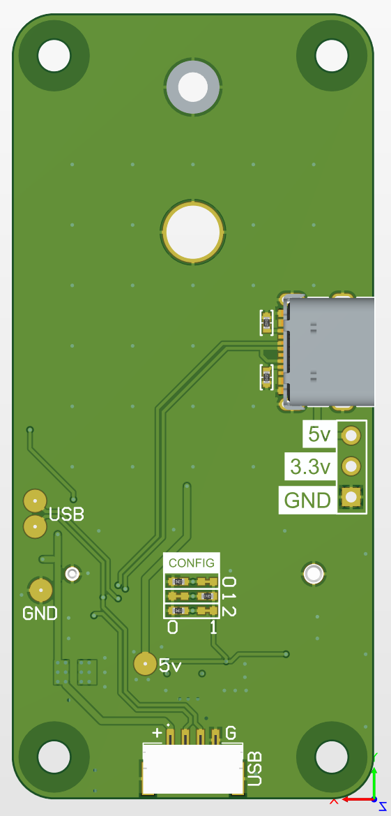RPI-Zero M.2 E-Key Backpack — bottom view
